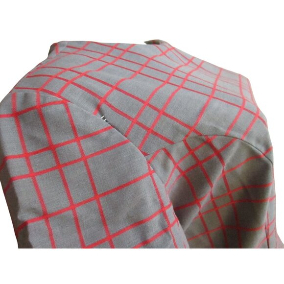Vintage Women's Dress 8/10 1960's Hiphugger Scooter Gray/Red Plaid Joan Curtis M - Picture 5 of 10